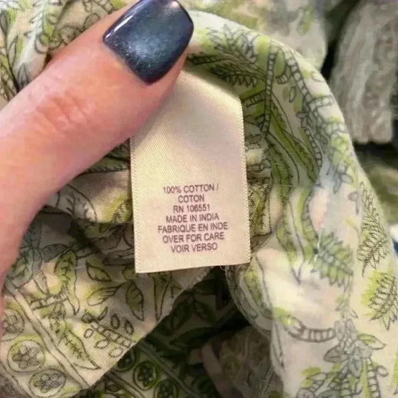 Calypso St. Barth Beaded Embroidered Flare Sleeve Floral Tunic Top Size Medium - Picture 10 of 10